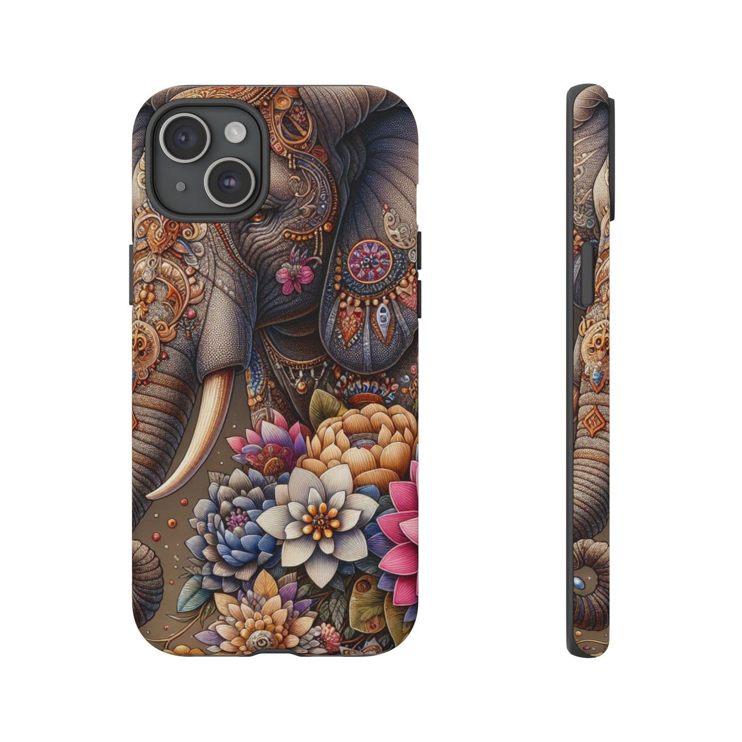Royal Ornate Elephant Mobile Cover – Luxurious Bohemian Art