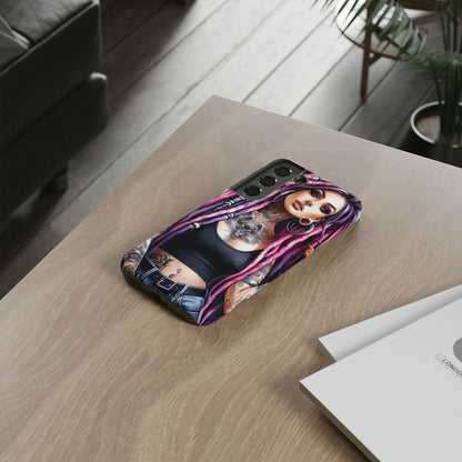 Tattooed Rebel – Gothic Cat Spirit Mobile Cover