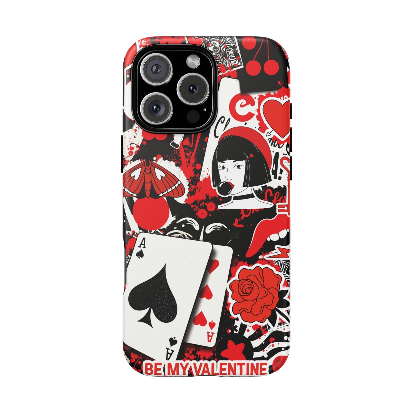 Bold Red & Black Ace Card Phone Case