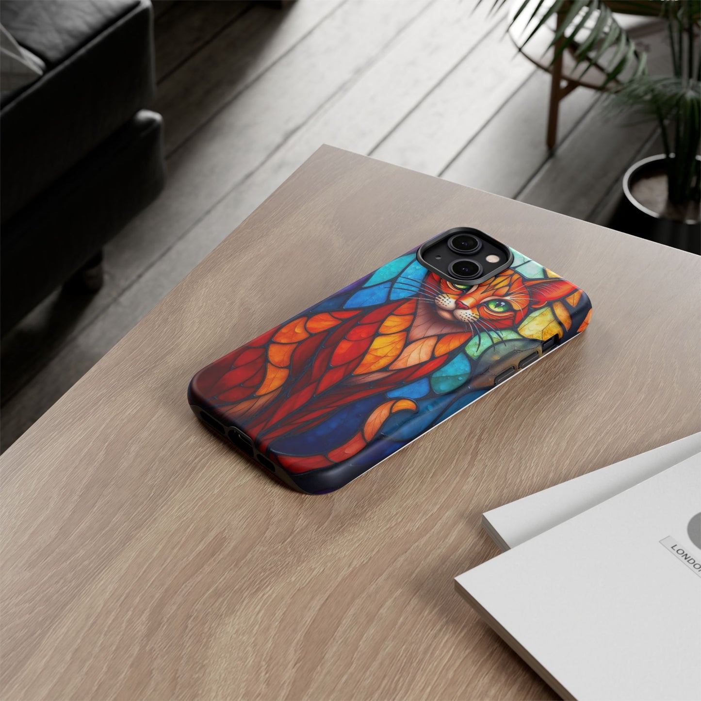 Geometric Cat: Colorful Abstract Portrait