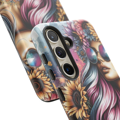 Bohemian Sunflower Queen – Retro Floral Fantasy Mobile Cover