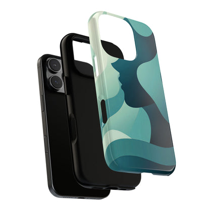 Whispers in Waves – Abstract Silhouette Phone Case for iPhone, Google Pixel, Samsung