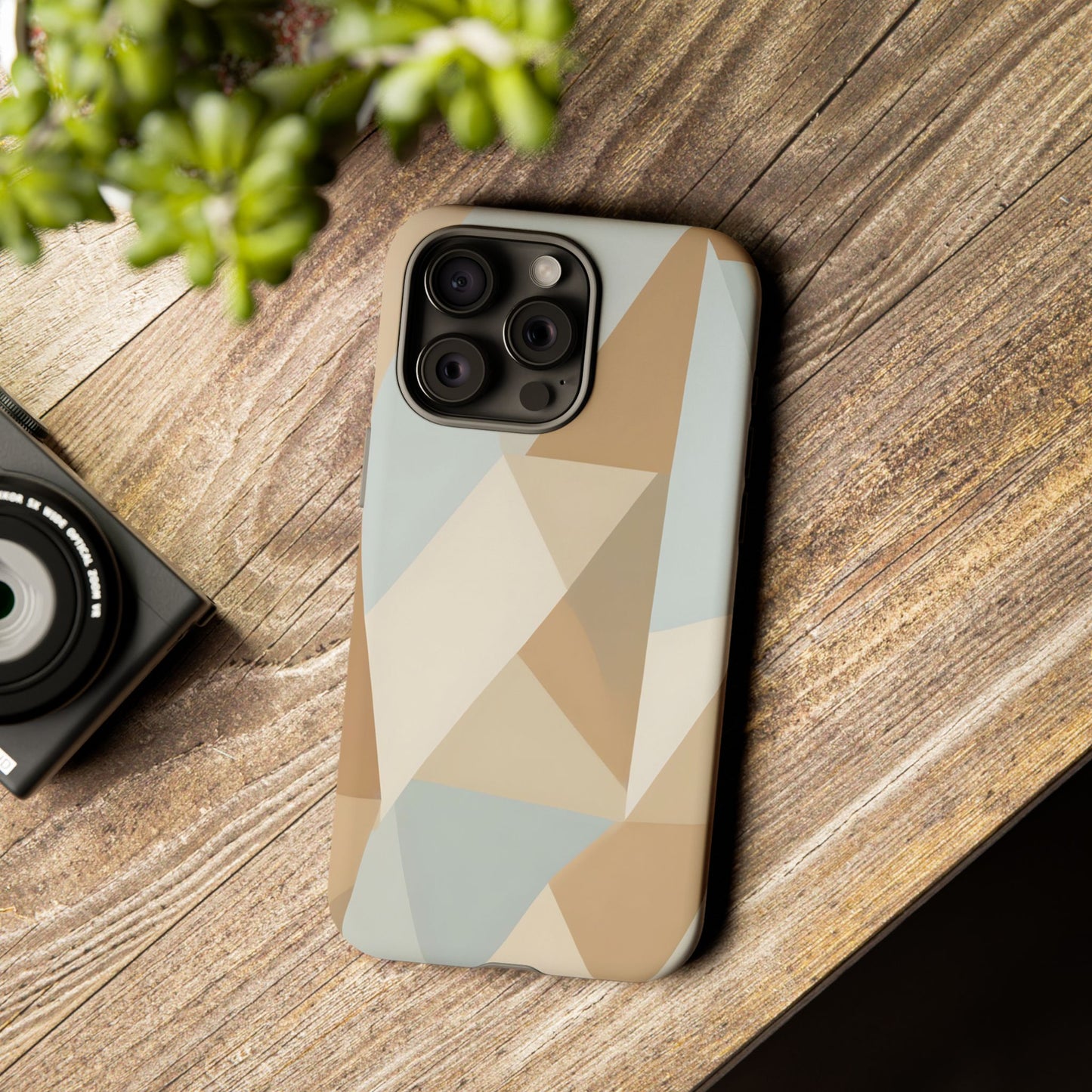 Neutral Geometrical Triangular Abstract Pattern