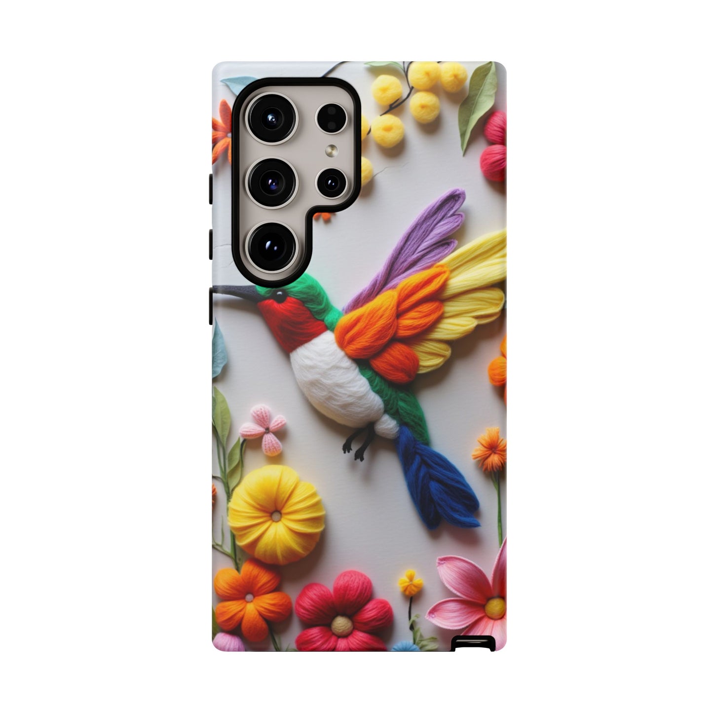 Elegant Hummingbird with Floral Mosaic Design | Nature's Artistic Vibes | iPhone 16 Pro