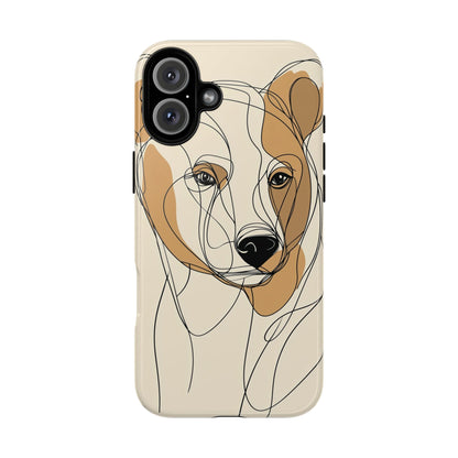 Soul of the Wild: Minimal Bear Portrait Phone Case for iPhone, Samsung & Pixel