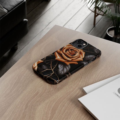 Midnight Gold Rose Mobile Case