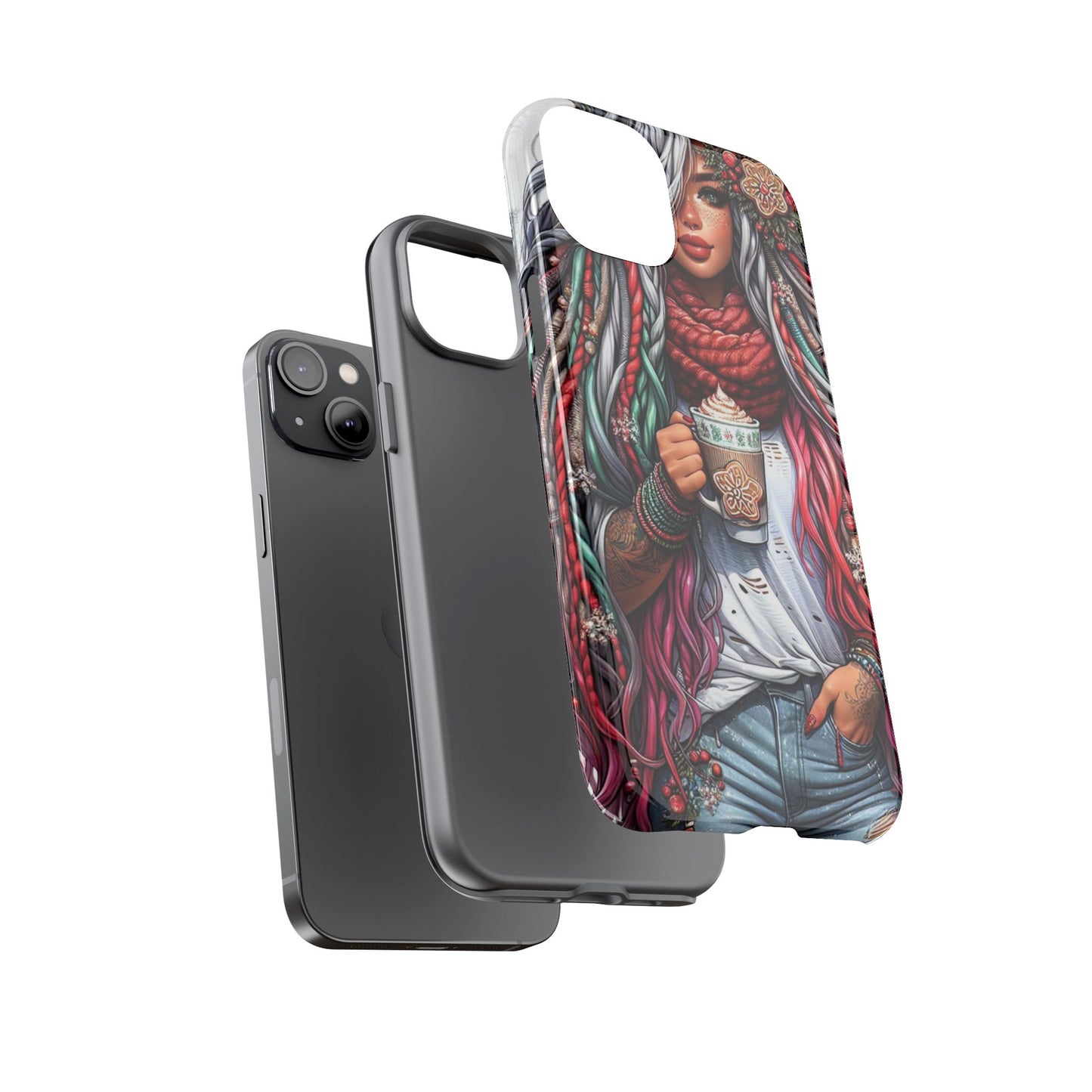 Boho Winter Queen – Cozy Dreads & Holiday Vibes Mobile Cover