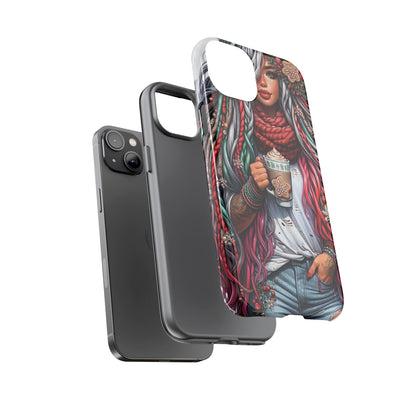Boho Winter Queen – Cozy Dreads & Holiday Vibes Mobile Cover