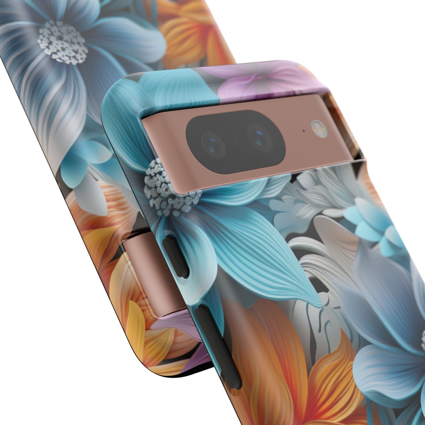 Elegant 3D Floral Bloom Mobile Case – Vivid & Artistic