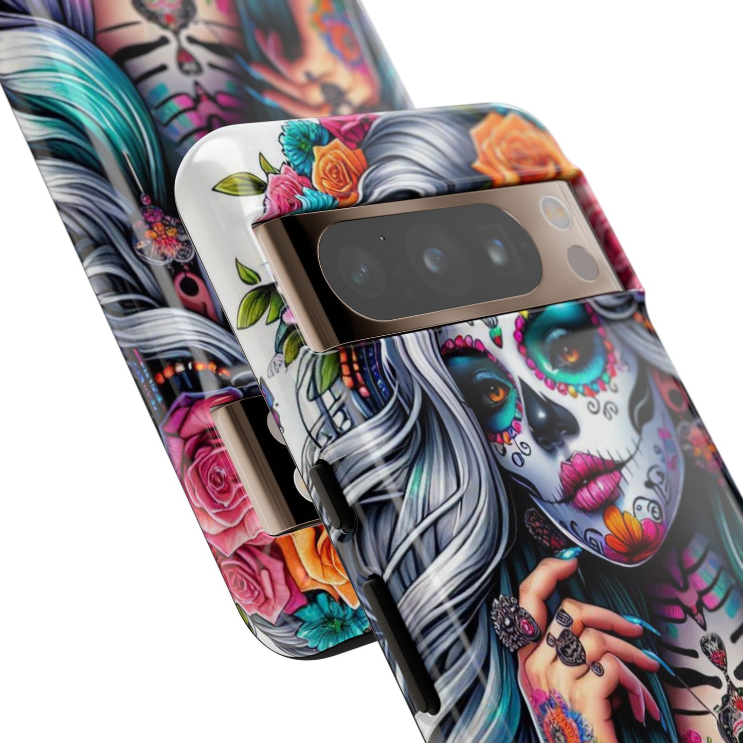 Sugar Skull Goddess – Día de los Muertos Floral Queen Mobile Cover