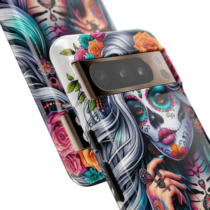 Sugar Skull Goddess – Día de los Muertos Floral Queen Mobile Cover