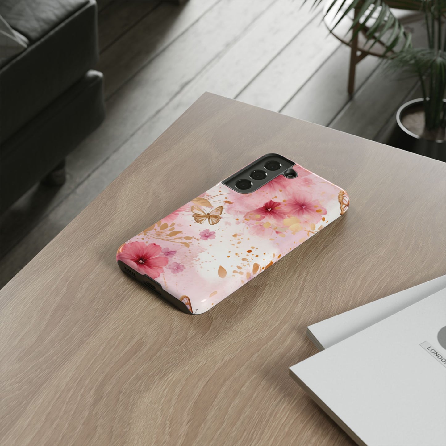 Blush Elegance Floral Mobile Case