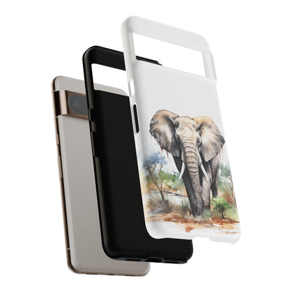 Safari Watercolor Elephant Mobile Cover – Artistic Wildlife Design