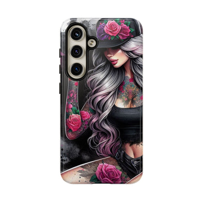 Ink & Roses – Edgy Floral Rebel Mobile Cover