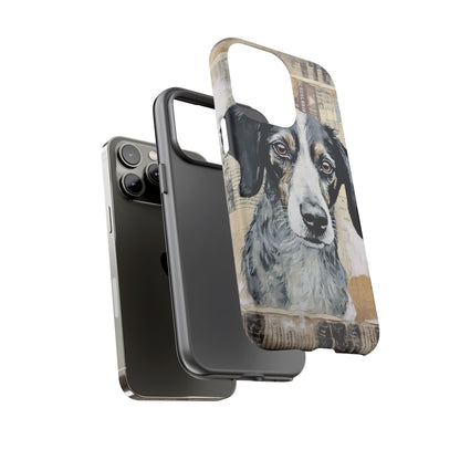 Rustic Dog Portrait – Vintage Collage Style