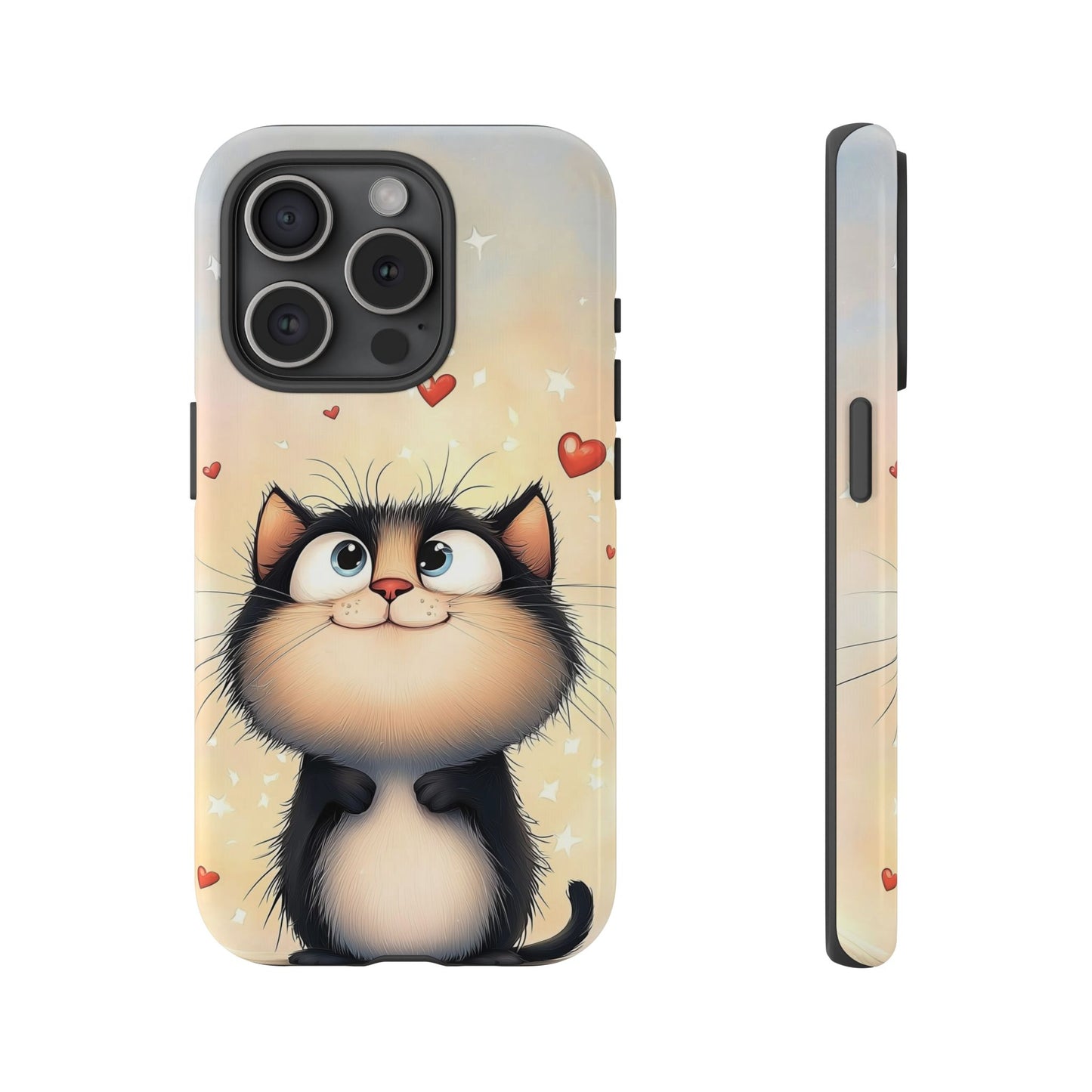Cute Kitty Love Phone Case – Adorable Anime Cat Design for iPhone, Google Pixel & Samsung