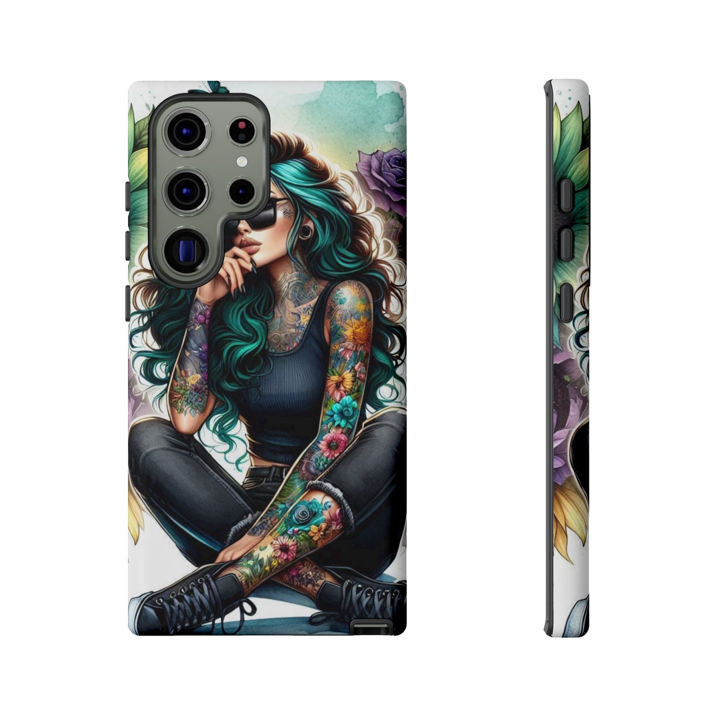 Urban Wildflower – Edgy Tattooed Beauty Mobile Cover