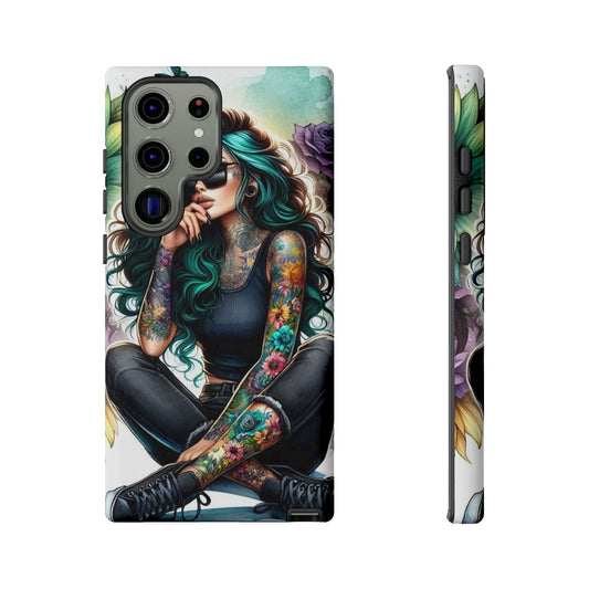 Urban Wildflower – Edgy Tattooed Beauty Mobile Cover