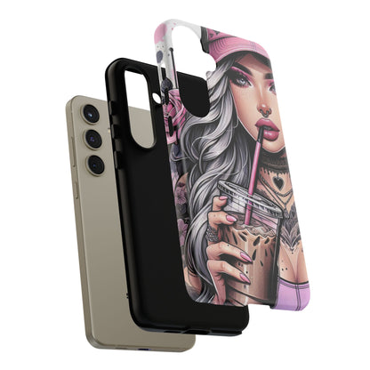 Pink Aesthetic Rebel – Iced Coffee & Inked Beauty Mobile Cover