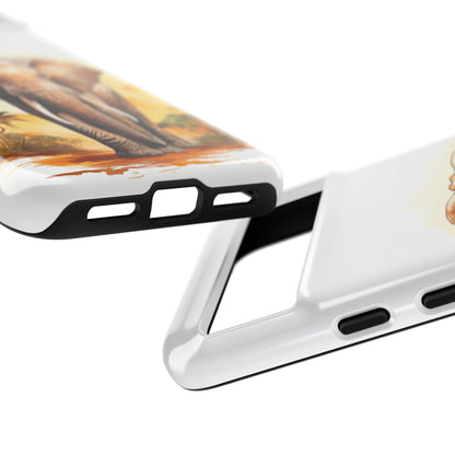 Safari Elephant Watercolor Mobile Cover – Majestic Wildlife Art