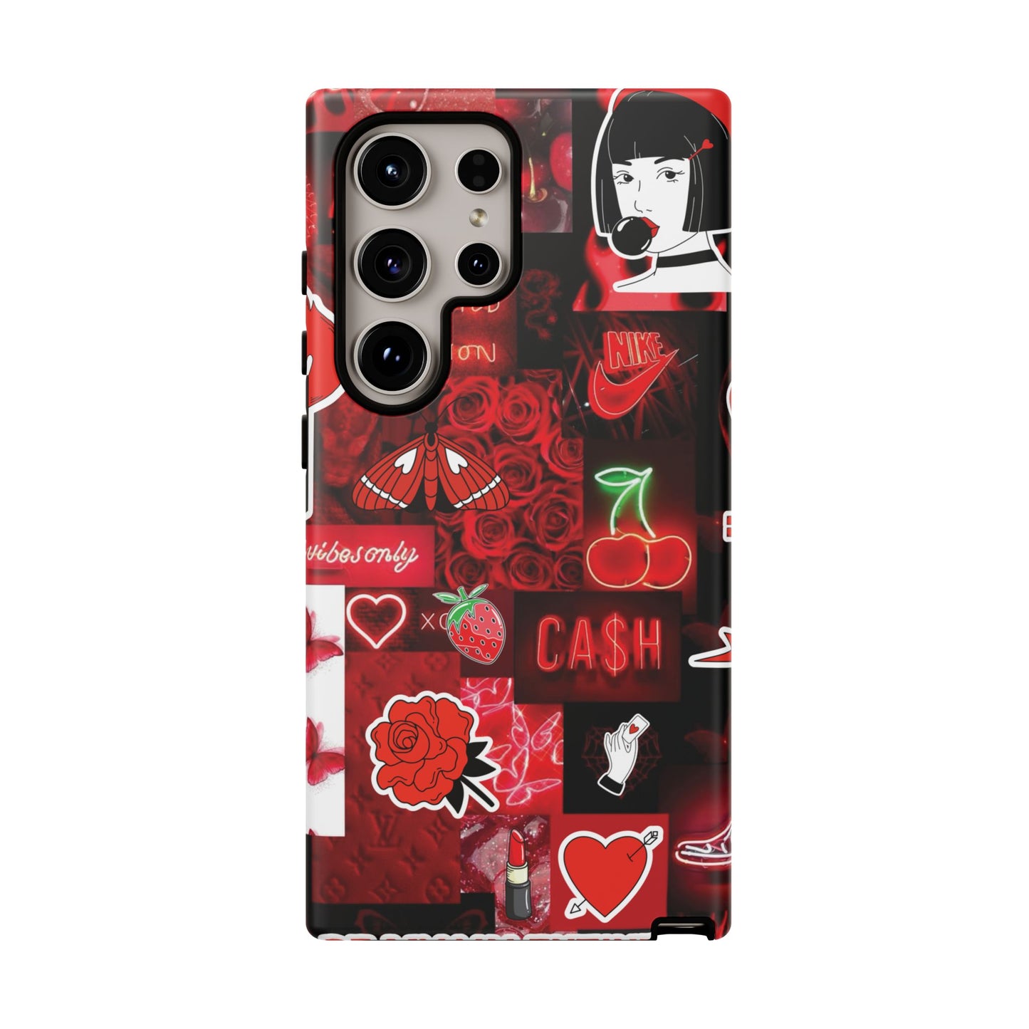Red Pop Art Neon Vibes Phone Case