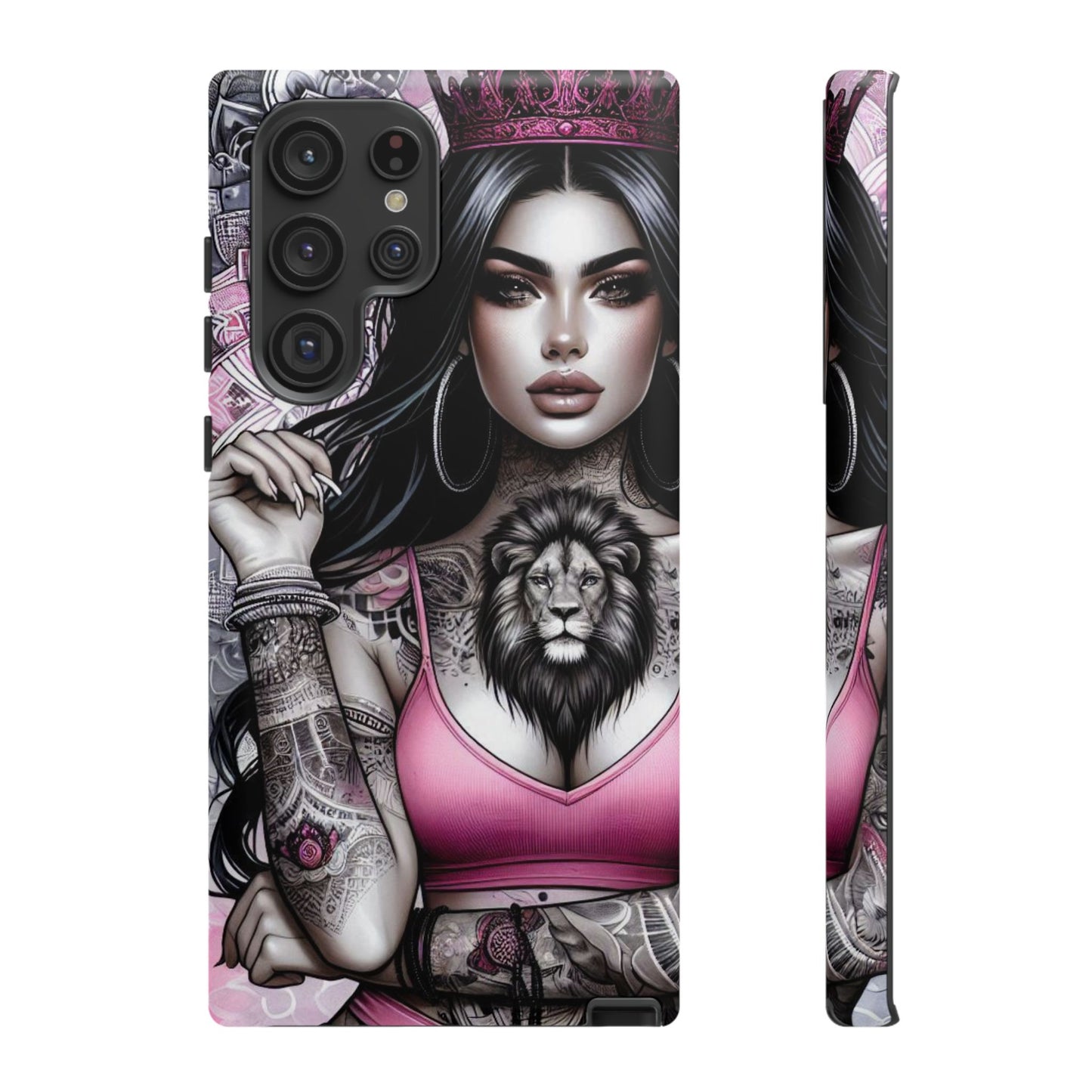 Queen of the Jungle – Regal Tattooed Goddess Mobile Cover