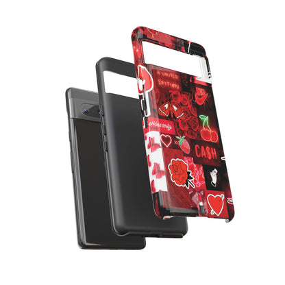 Red Pop Art Neon Vibes Phone Case