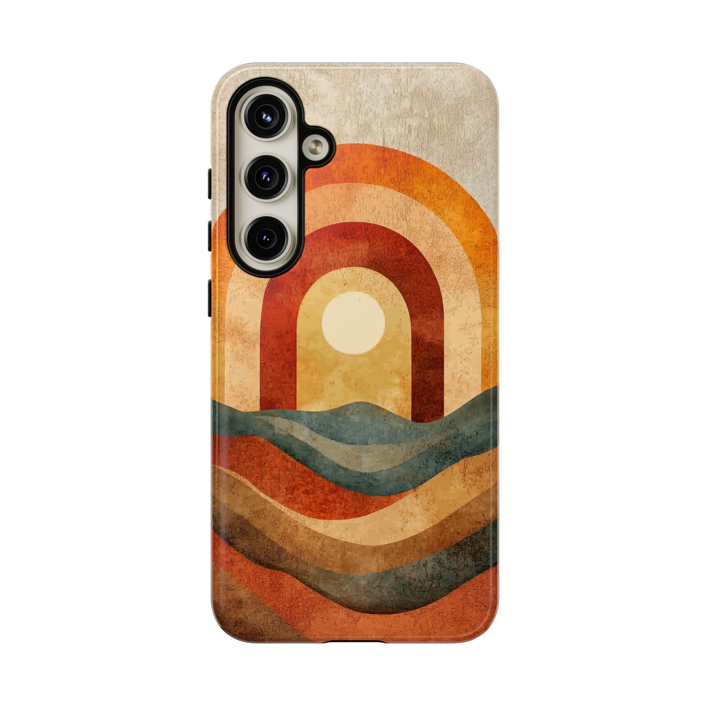 Vintage Sunset Boho Rainbow Phone Case for iPhone, Pixel & Samsung