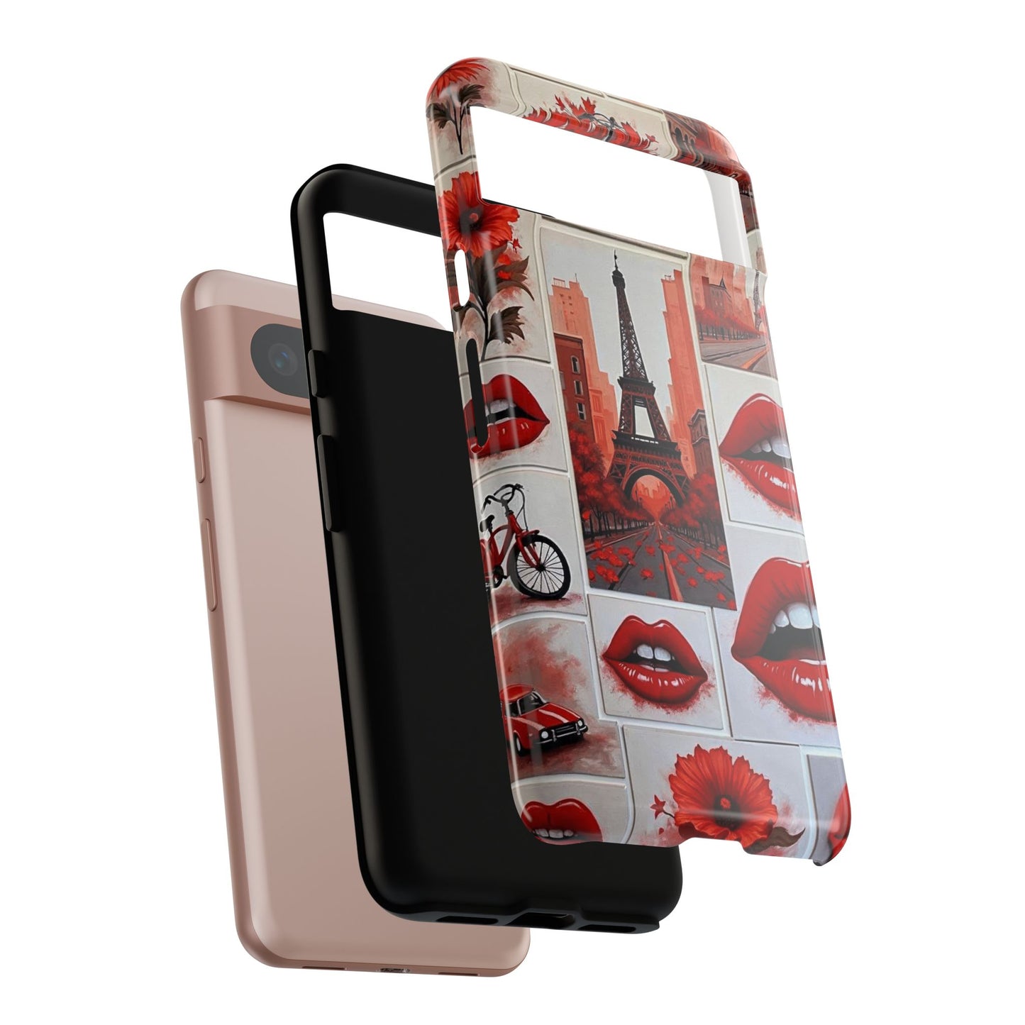 Red Lips & Eiffel Tower Phone Case