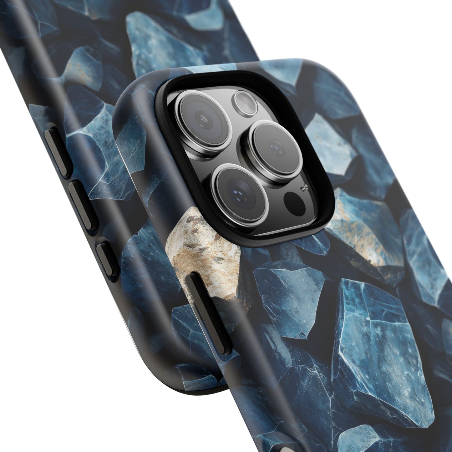 Mystic  Blue Crystals Print Phone Case for iPhone, Google Pixel, Samsung