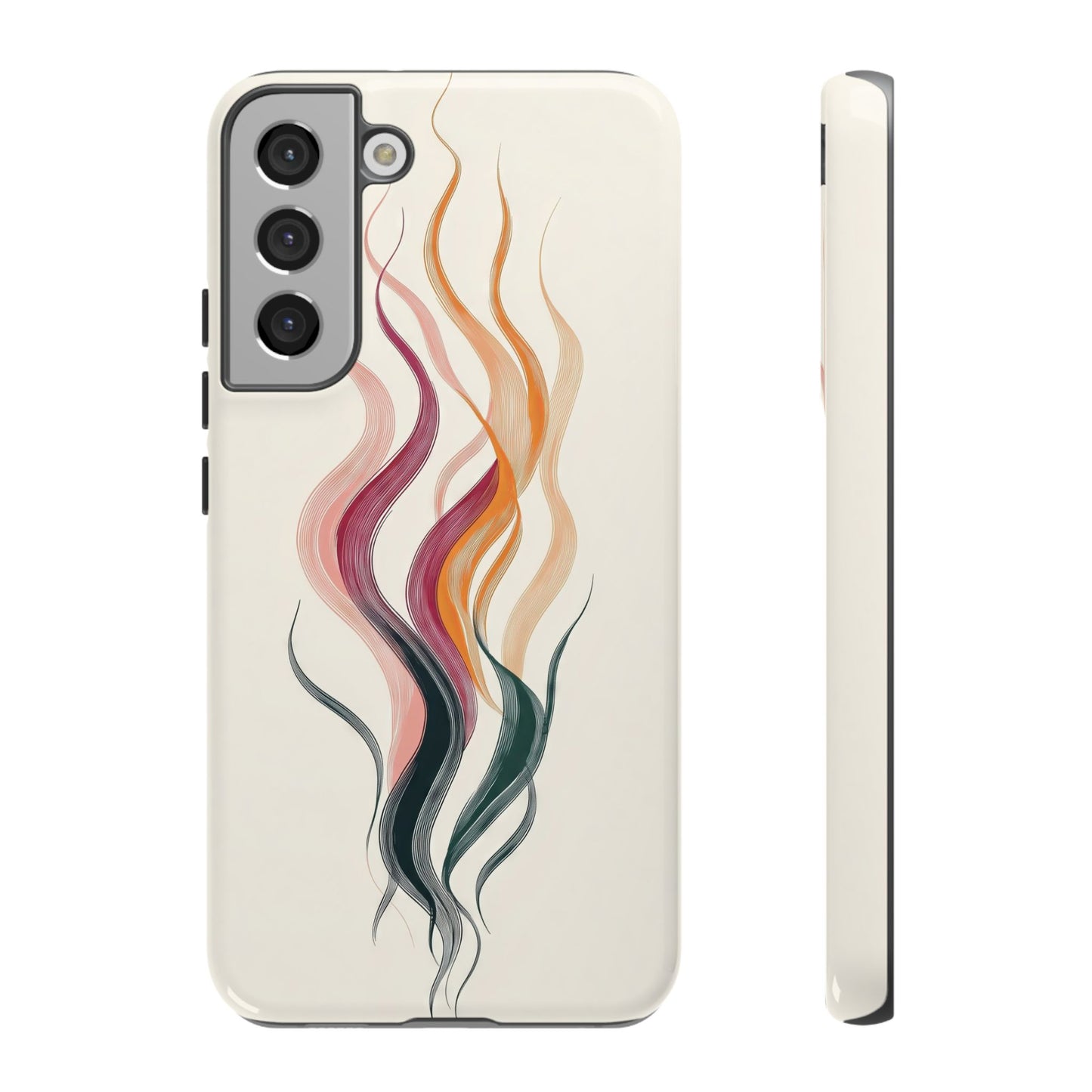 Whispering Waves – Elegant Line Art Abstract Phone Case for iPhone, Samsung & Pixel