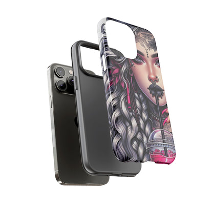 Icy Rebel – Silver Dreads & Edgy Street Chic Mobile Cover