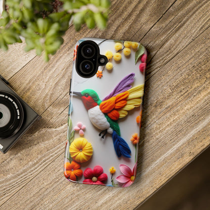Elegant Hummingbird with Floral Mosaic Design | Nature's Artistic Vibes | iPhone 16 Pro