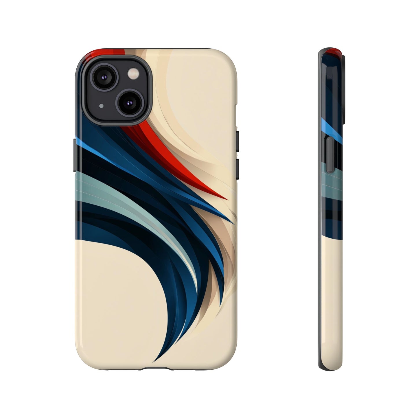 Crimson Flow – Abstract Motion Phone Case for iPhone, Samsung & Pixel