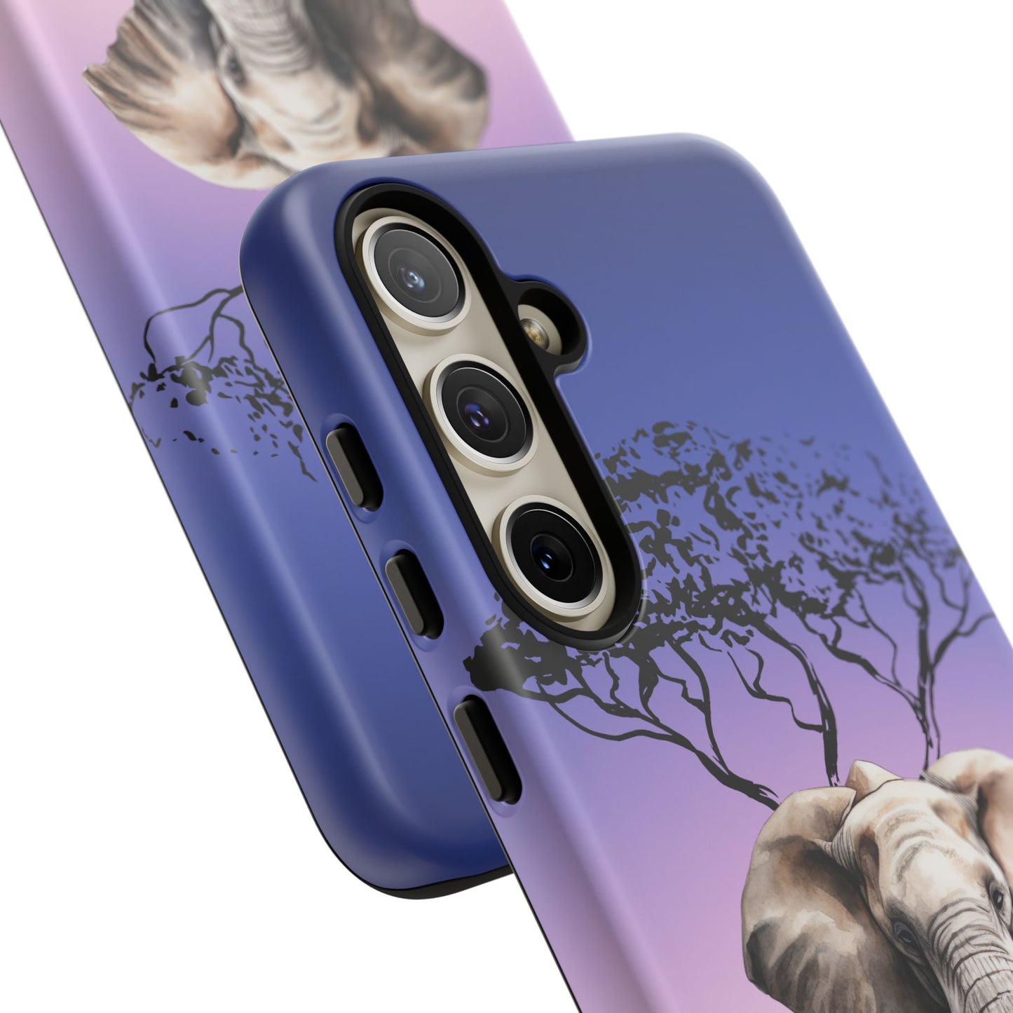 Surreal Elephant Tree Mobile Cover – Dreamy Sunset Fantasy