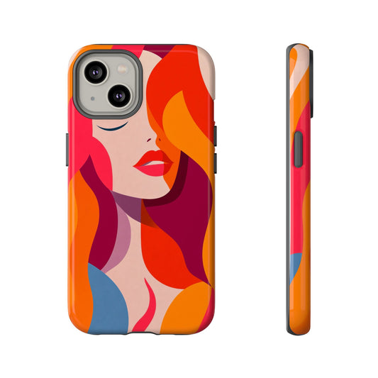 Flame Muse – Abstract Goddess Phone Case for iPhone, Samsung & Pixel
