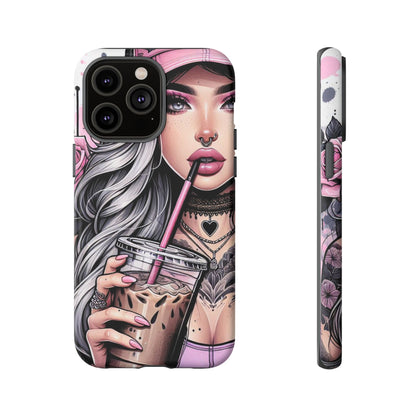 Pink Aesthetic Rebel – Iced Coffee & Inked Beauty Mobile Cover