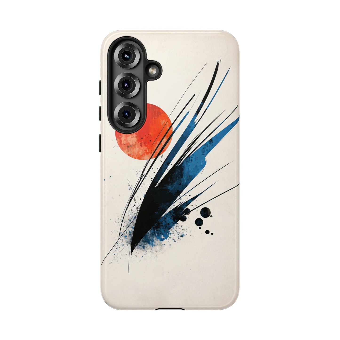 Zen Burst – Minimal Abstract Ink Stroke Phone Case for iPhone, Samsung & Pixel