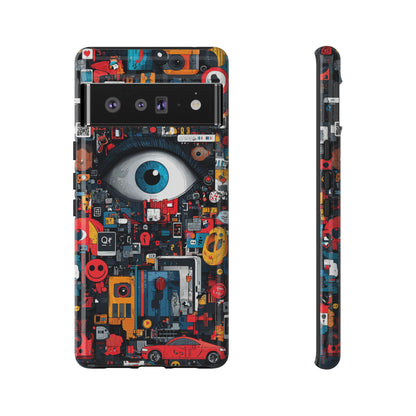 Contemporary Art Phone Case – Basquiat Graffiti Cover - iPhone, Samsung & Google Pixel Cover - Artistic Painting Case,  Art Lover Gift