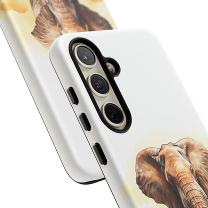 Safari Elephant Watercolor Mobile Cover – Majestic Wildlife Art