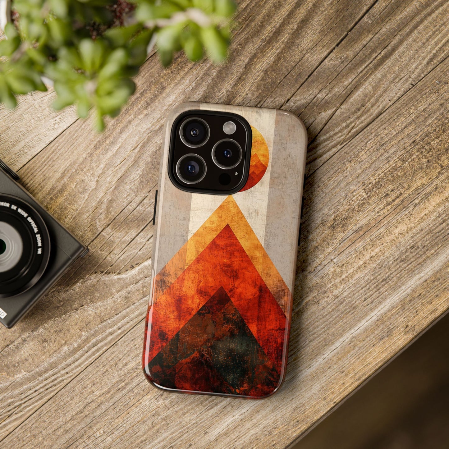 Boho Sun & Peaks Geometric Phone Case for iPhone, Pixel & Samsung