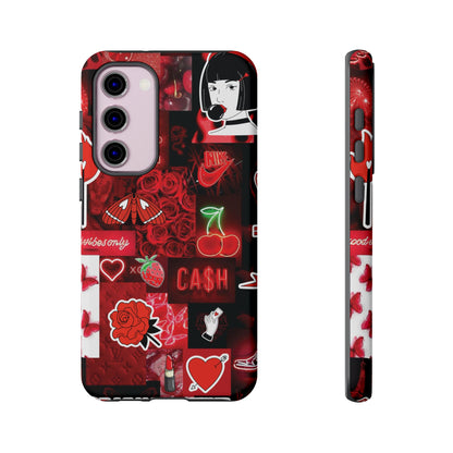 Red Pop Art Neon Vibes Phone Case