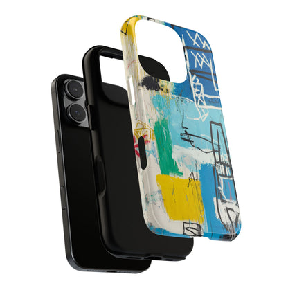 Artistic Phone Case – Jean-Michel Basquiat Graffiti Art - iPhone, Samsung & Google Pixel Cover - Artistic Painting Case,  Art Lover Gift