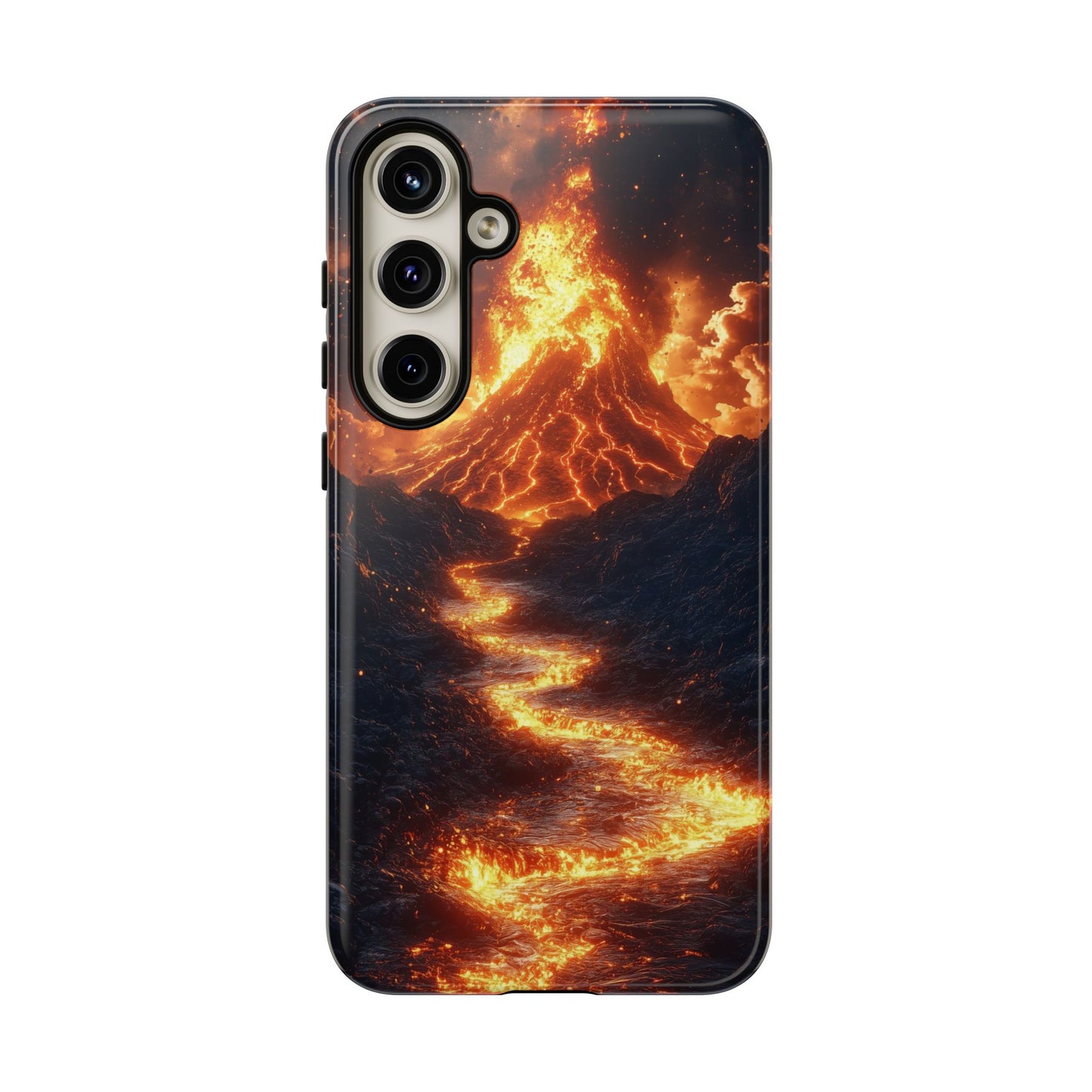 Erupting Volcano Lava Flow Phone Case for iPhone, Samsung & Pixel