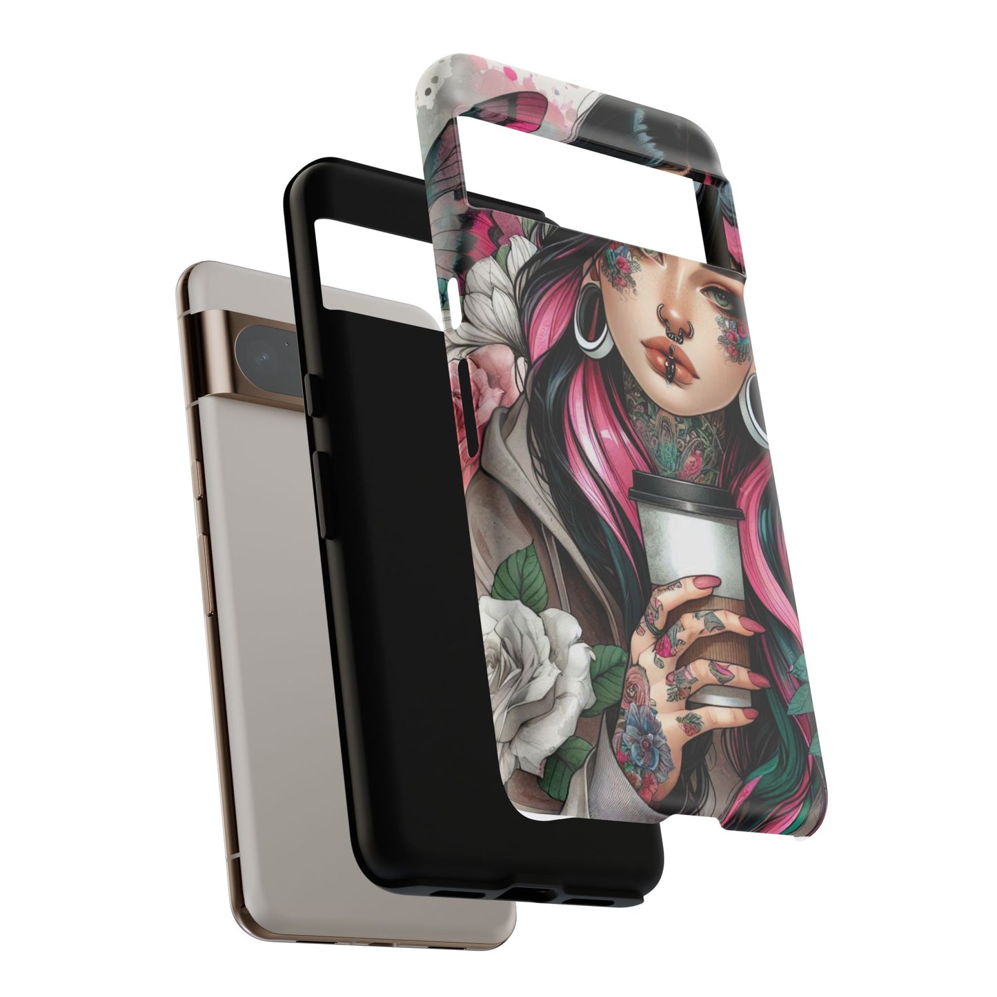 Tattooed Coffee Lover Art Mobile Case
