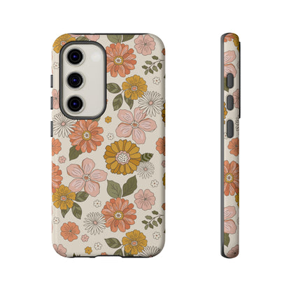 Retro Floral Phone Case - Vintage Aesthetic for iPhone, Samsung & Google Pixel