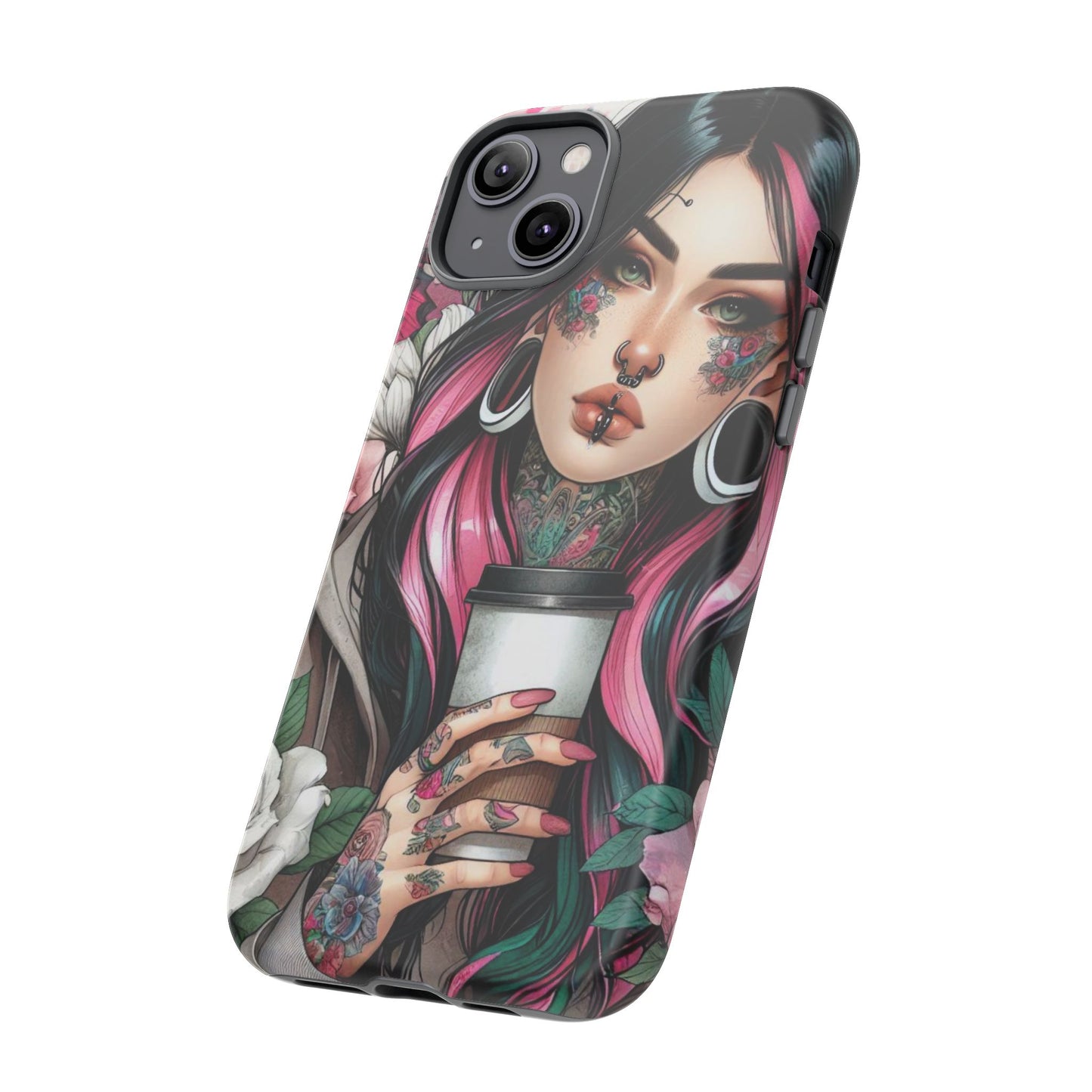Tattooed Coffee Lover Art Mobile Case