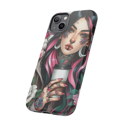 Tattooed Coffee Lover Art Mobile Case
