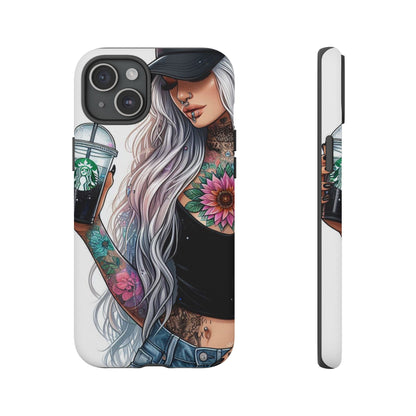 Tattooed Coffee Queen – Edgy Urban Aesthetic Mobile Cover