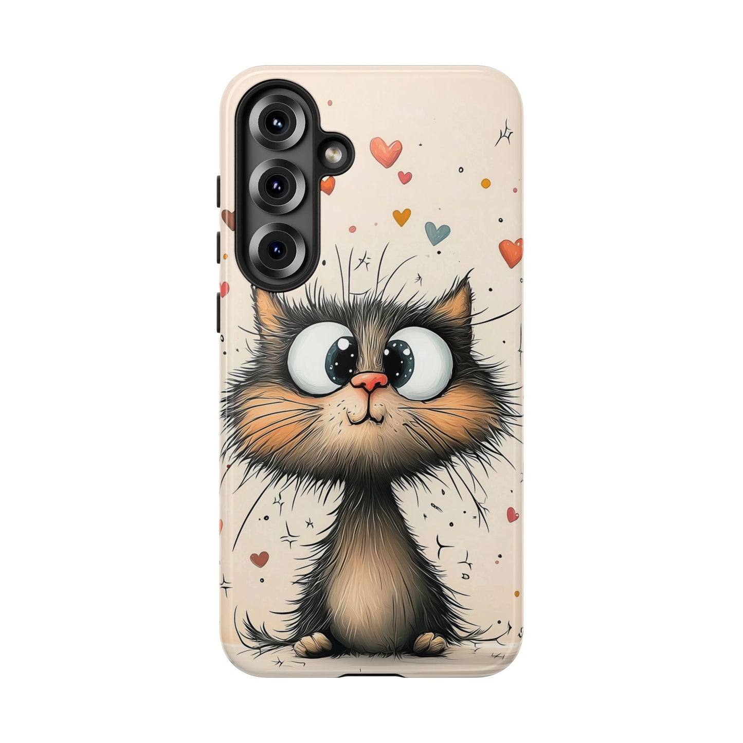 Whiskers & Hearts Phone Case – Cute Anime Cat Design for iPhone, Google Pixel & Samsung
